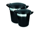 FEED BARREL WITH LID  LOCK AND LABEL 40L