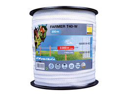 Ruban FARMER T40-W 40mm blanc 200m