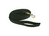 LUNGEREIN WITH TURNABLE CARABINER CLIP 8M DARK GREEN