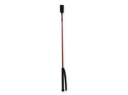 RIDING WHIP 65CM  FIBER GLASS NYLON PLAITED RED