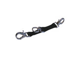 LUNGE ATTACHEMENT WITH 2 CARABINER CLIP AND TURNABLE MIDDLE WHIRL  BLACK 1 PC. 