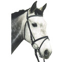 BRIDLE IN LEATHER ENGLISH MODEL SIZE PONY BLACK COLOUR