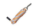 LEAD ROPE WITH CARABINER HOOK TAUPE AND ORANGE