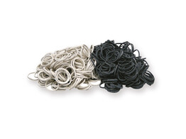 PLAITING BANDS COLOUR WHITE IN A BOX  500PC 
