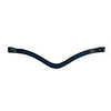 BROWBAND EXCLUSIVE BLACK LEATHER SUEDE 1 ROW CRYSTAL BLUE COB