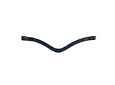 BROWBAND EXCLUSIVE BLACK LEATHER SUEDE 1 ROW CRYSTAL BLUE COB
