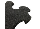 RUBBER TILE PUZZLE SHAPE 1026 X 1026 X 22MM BLACK